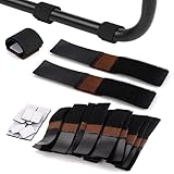 24 Stück Stuhlgleiter Freischwinger mit Klettverschluss, 3,1 x 14,8 cm Freischwinger Stühle Filzgleiter, Verstellbar Bodenschoner für Stühle, Schwingstuhl Schutz für Boden, Verhindert Kratzer