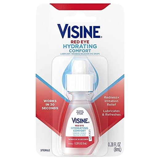 Visine Red Eye Hydrating Comfort Redness Relief and Lubricant Eye Drops to Help Moisturize and Relieve Red Eyes Due to Minor Eye Irritations Fast .28oz