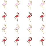 PH PandaHall 30pcs Flamingo Charms, Pink Red Alloy Tropical Bird Flamingo Enamel Pendants Romantic Charms for Summer Hawaii DIY Bracelet Necklace Earring Making