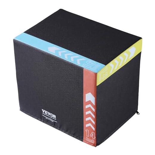 VEVOR Caja de Salto Pliométrica 3 en 1 Caja de Salto Tejido de Malla de PVC y Algodón Caja de Ejercicios de Fitness Antideslizante Capacidad de Peso 100kg para Entrenamiento en Gimnasio, Casa, Negro