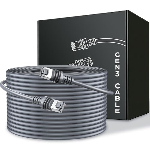 Starlink gen 3 Cable 200FT, Waterproof Satellite Replacement Standard V3 Cord, for Starlink Rectangular Satellite Gen 3 Cable Extension Accessories (200FT/60M)