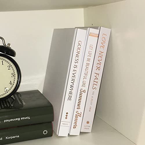 White Decorative Books For Coffee Table - 3 Hardcover Books For Decor, Faux Books For Decoration - Book Decor, Coffee Table Book Set, Fake Books For Bookshelf Decor, White Book Shelf Decor Accents #TOP5