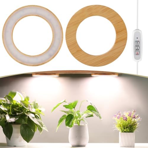 LORDEM Bamboo Ceiling Grow Light for Indoor Plants, 144