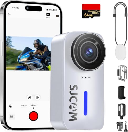 SJCAM C110PLUS 64GB ���^�A�N�V�����J���� �E�F�A���u���J���� 4K30fps wifi���� 170°FOV ��Ԃ�␳ �~�j�y�� �c��ʘ^�� 8�{�Y�[�� 30M�h�� ���C�z���}�E���g �o�C�N�p vlog�p ���s�p ����B�e�p �z���C�g