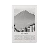 LZTEN Guatemala-Druck, Schwarz-Weiß-Berg, 