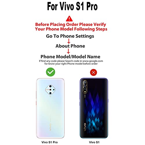 Image of Flip Cover Compatible with Vivo S1 Pro | Premium Leather Finish | Inbuilt Pockets & Stand | Flip Cover Back Case for Vivo S1 Pro (Black)