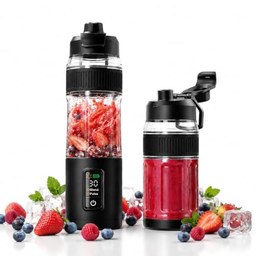 Aischens Blender Portable pour Smoothies Shakes Mini Mixeur 600ml
