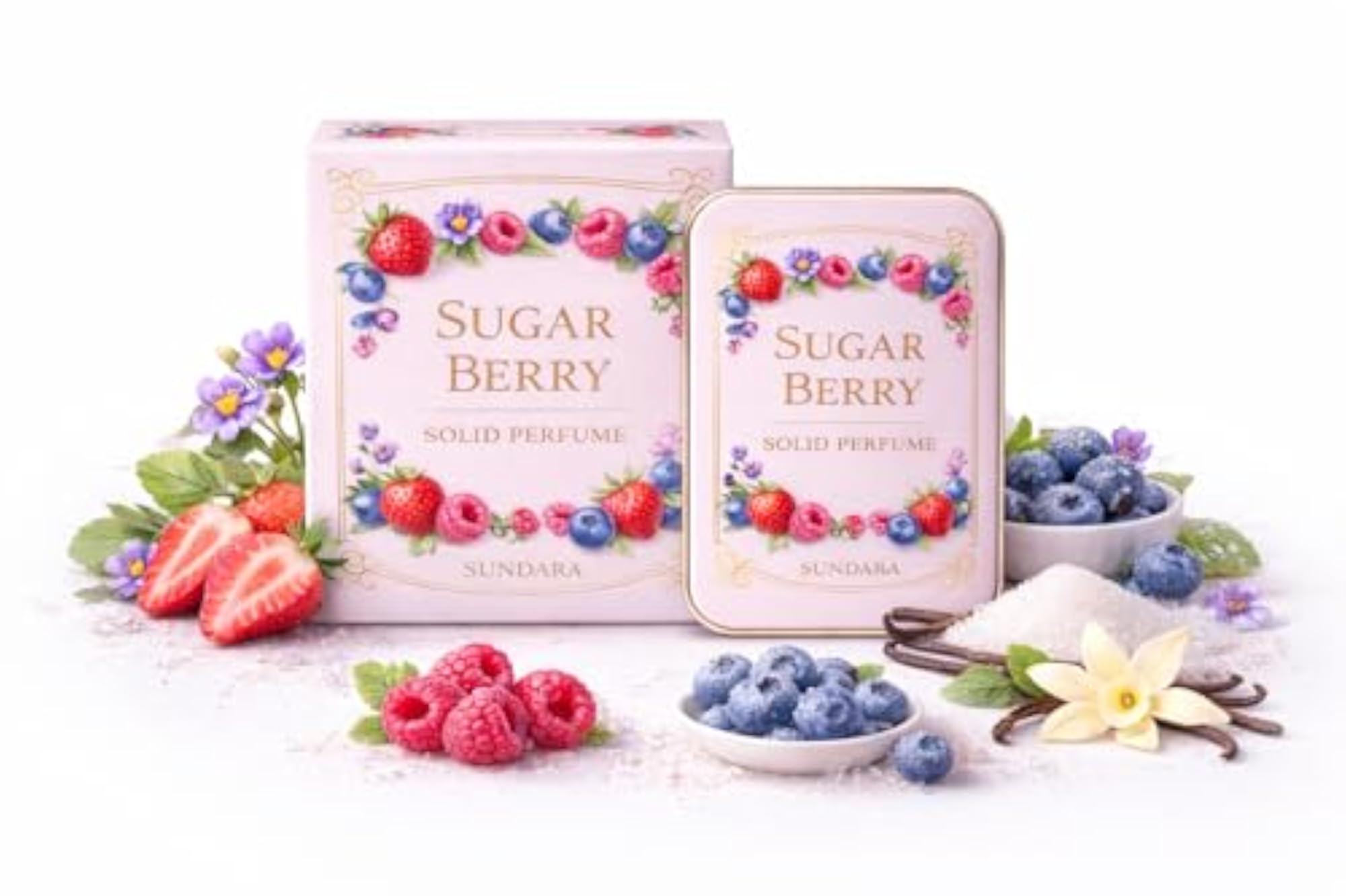 Sugar Berry Solid Perfume, Fruity Sweet Pocket Balm