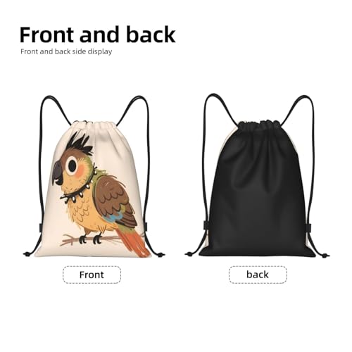 Punk Style Bird Drawstring Bag String Bag For Sport Swim Yoga3