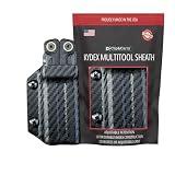 Clip & Carry Kydex Multitool Sheath for LEATHERMAN Wave Alpha - Made in USA - Multi Tool Sheath Holder Cover Belt Pocket Holster - Multi-Tool not Included (Carbon Fiber Black)