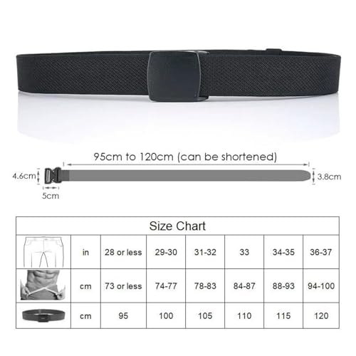 Ceinture élastique sans métal à boucle nylon robuste et extensible - 4