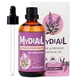 MYDIAIL Aceite esencial de lavanda, 4 oz, aceite esencial de lavanda natural para difusor, masajes, baño, cuidado de la...