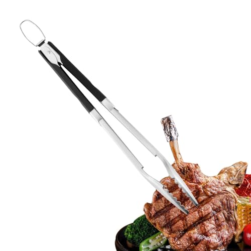 Stainless Steel BBQ Tool Set 3Piece Grill Fork & Tongs 51x5.2x3 cm with Hanging Hole Perfect for Camping RV Outdoor Cooking & nics - Image 2