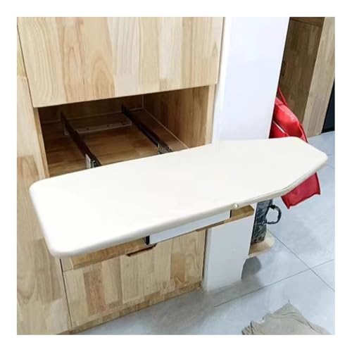 Retractable Ironing Board,Pull-out Ironing Board,Closet Fold Ironing Board Save Space with Removable Ironing Board Cover,for Wardrobe Cloakroom (No Ironing Machine Included)(Beige)