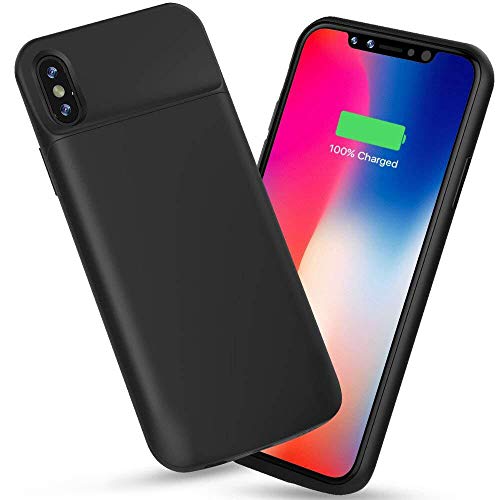 ALCLAP iPhone X Battery Case, 3600mAh Rechargeable Charger Case Portable Charging Case Compatible iPhone X /10 (5.8 inch)-Black