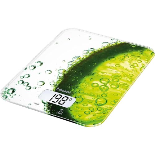 Beurer KS 19 Fresh Küchenwaage: digitale Küchenwaage mit Tara-Zuwiegefunktion Sensortastenbedienung 5 kg Tragkraft 20cm