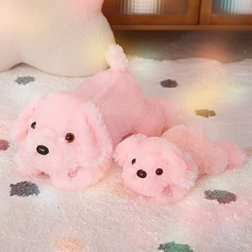 Wewill 10'' Light Up Pink Puppy Dog Led Stuffed Animal With Colorful Night Light Glow Soft Plush Toy Gifts For Kids On Christmas Birthday #TOP5