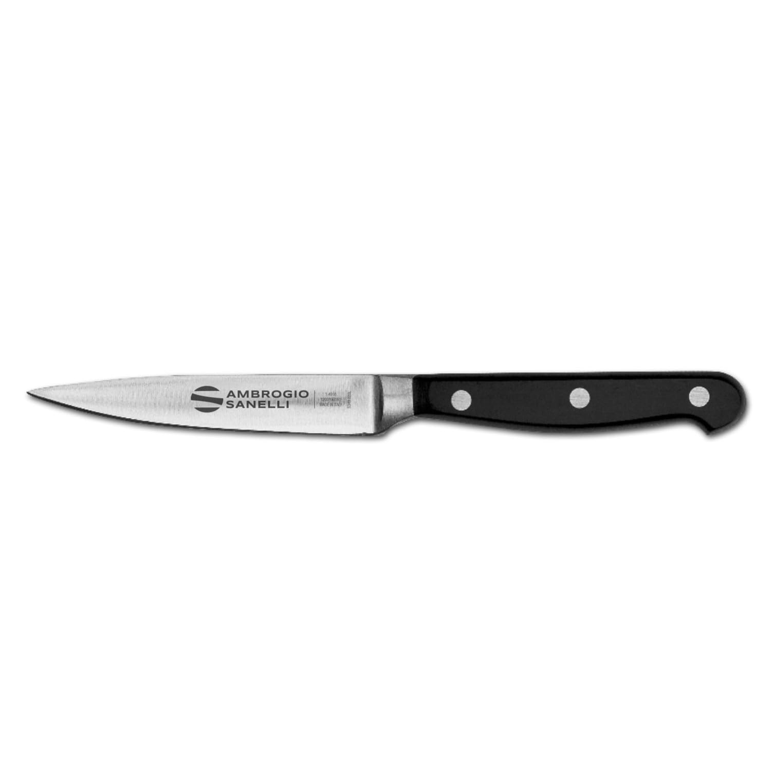 Ambrogio Sanelli, Maitre Spelucchino 11 cm, Coltello da Cucina con Lama in Acciaio Inox all'Azoto e Manico Ergonomico, Coltelli da Cucina Professionali, Made in Italy