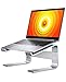 Produktbild Soqool Laptop Ständer, Ergonomisch Laptop Halterung für 10-17 Zoll, Aluminium Laptop Stand für Schreibtisch, kompatibel mit MacBook Air/Pro, Lenovo, Huawei, Acer, Dell, HP-Silver