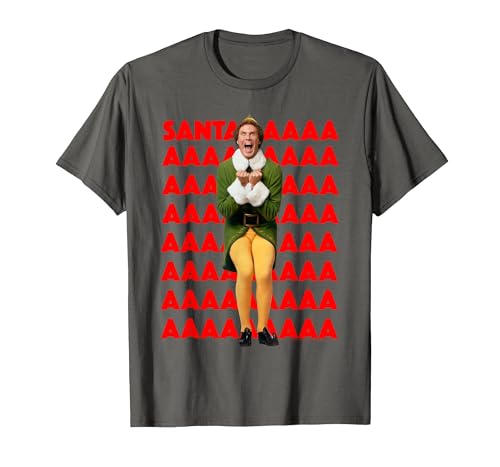 Image of Elf Buddy Santa Scream T-Shirt, Men, Asphalt Grey, X-Large