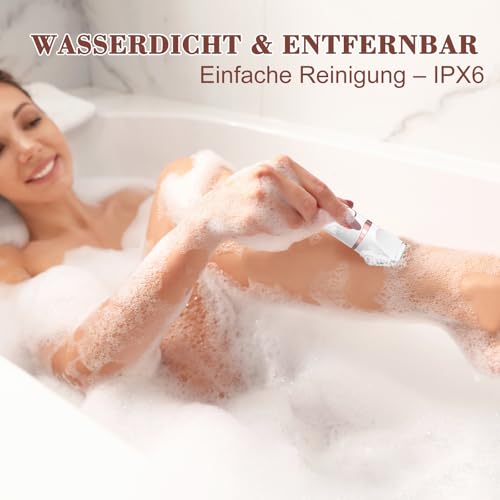 MAXGROOM 3-in-1 Intimrasierer für Frauen,Akku Elektrischer Rasierer Damen Intimbereich mit LED Nass-Trocken Damenrasierer Elektrisch,Bikini Trimmer Damen Intimbereich,Elektrorasierer für Gesicht