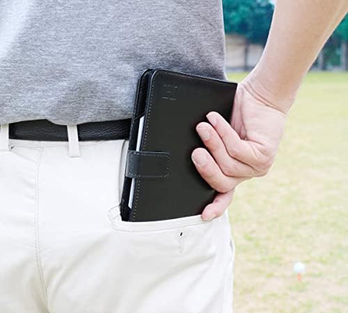 Handy Picks Golf Scorecard Holder n Yardage Book Cover - Divot Repair Tool, Ball Marker, Golf Tees, Scorer, Pencil n Scorecards Included - Gift for Golfers