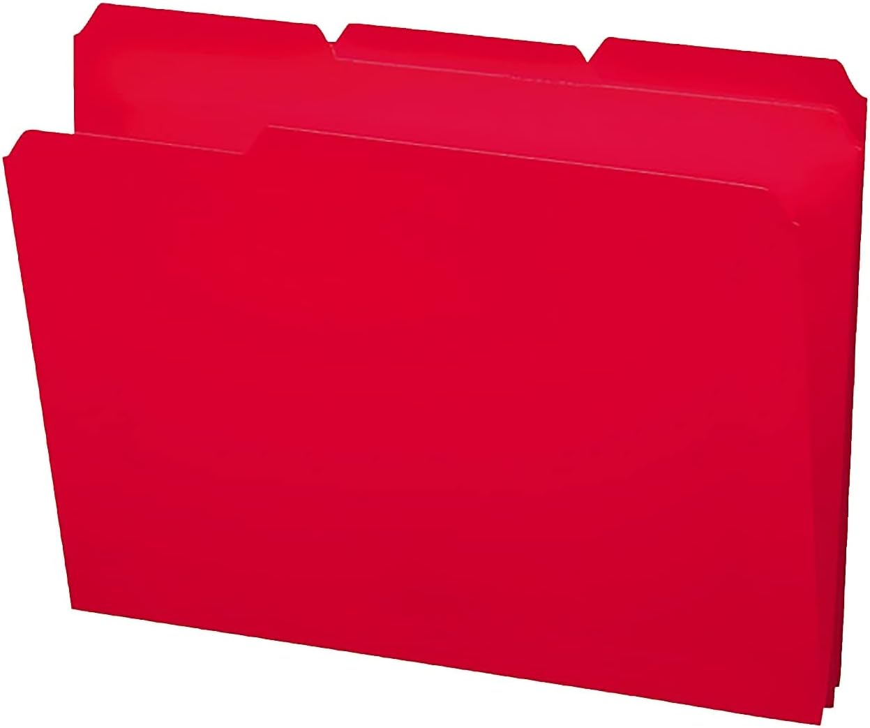Smead Poly File Folder, 1/3-Cut Tab, Letter Size, Red, 24 per Box (10501)