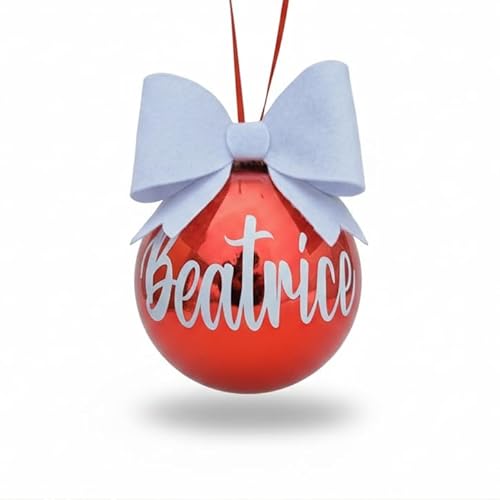 Palla Albero Di Natale PALLINA PERSONALIZZATA 100% Italiana CON NOME DECORAZIONE NATALIZIA