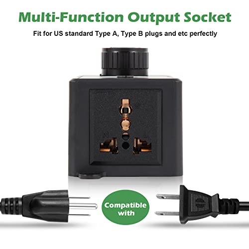 Harmnee Ac Motor Speed Controller, Ac 100V-120V & 15A Max, Ac Electric Fan Variable Speed Controller Electronic Voltage Regulator With Overload Protection Switch & Voltage Led Display Screen #TOP4