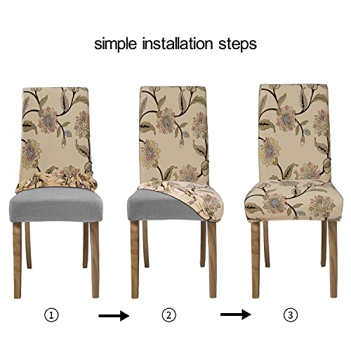 Yeession Set Of 2 Stretch Removable Washable Short Dining Chair Covers, Dining Room Chair Protector Seat Slipcover For Hotel,Banquet,Wedding,Party (Style 20) #TOP3