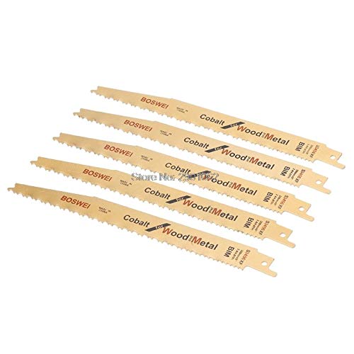 5 Pc 8 Inch BIM Reciprocating Quick Cut Saw Blade S3456XF for Metal