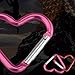 Psdndeww 5Pcs Heart Shape Spring Snapping Clip Aluminum Alloy Carabiner Key Rings Clip Outdoor Camping Keyring Hook Easy to Use