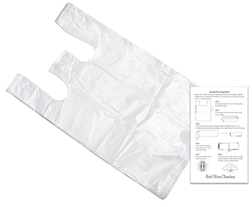 Clear 16x8x30 T-shirt Bags (100 Pack) with Crafting Insert - Reusable Retail Shopping Bags