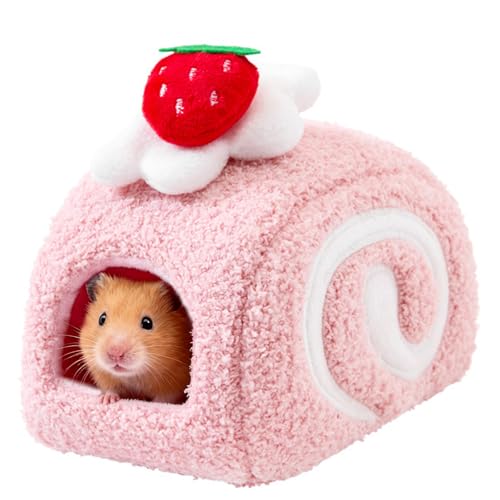 SQUSIMEI Hamster Bed Hideout House, Rat Warm Beds Cage Nest