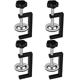 3 Inch C Clamp for Woodworking, Heavy Duty Steel C Clamps, Small C Clamps for Desktop Workpiece Fixing (4 Pcs)