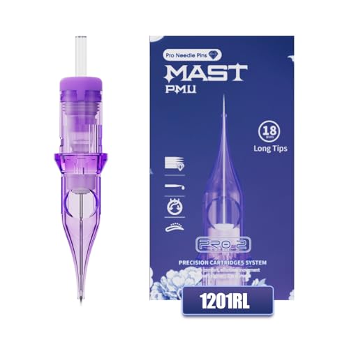 Mast PMU 1201RL 0.35mm Round Liner Tattoo Needle Cartridges 20 PCS