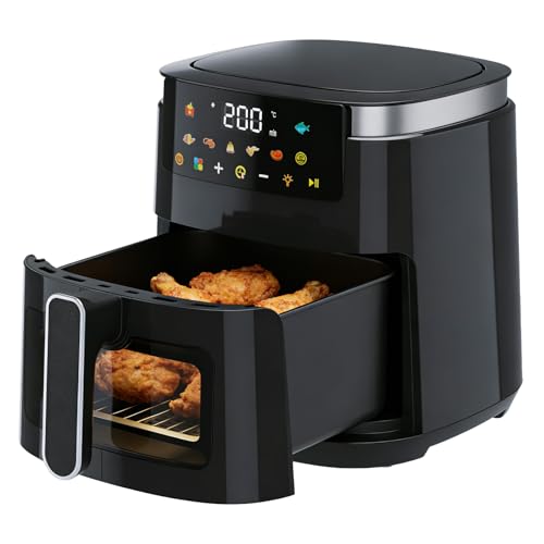 Spector 5L Digital Air Fryer with 8 Presets, 1500W Powerful Airfryer Oven, LED Touchscreen, 80-200°C Temperature Control, Family Size Air Fryer for Healthy Low Oil Frying, Baking, Roasting