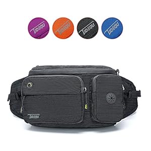 TUDEQU Hond Wandeltas Bumbag Running Heuptas Fanny Pack met twee onzichtbare flessenhouder voor wandelen Running Fietsen Mannen Vrouwen