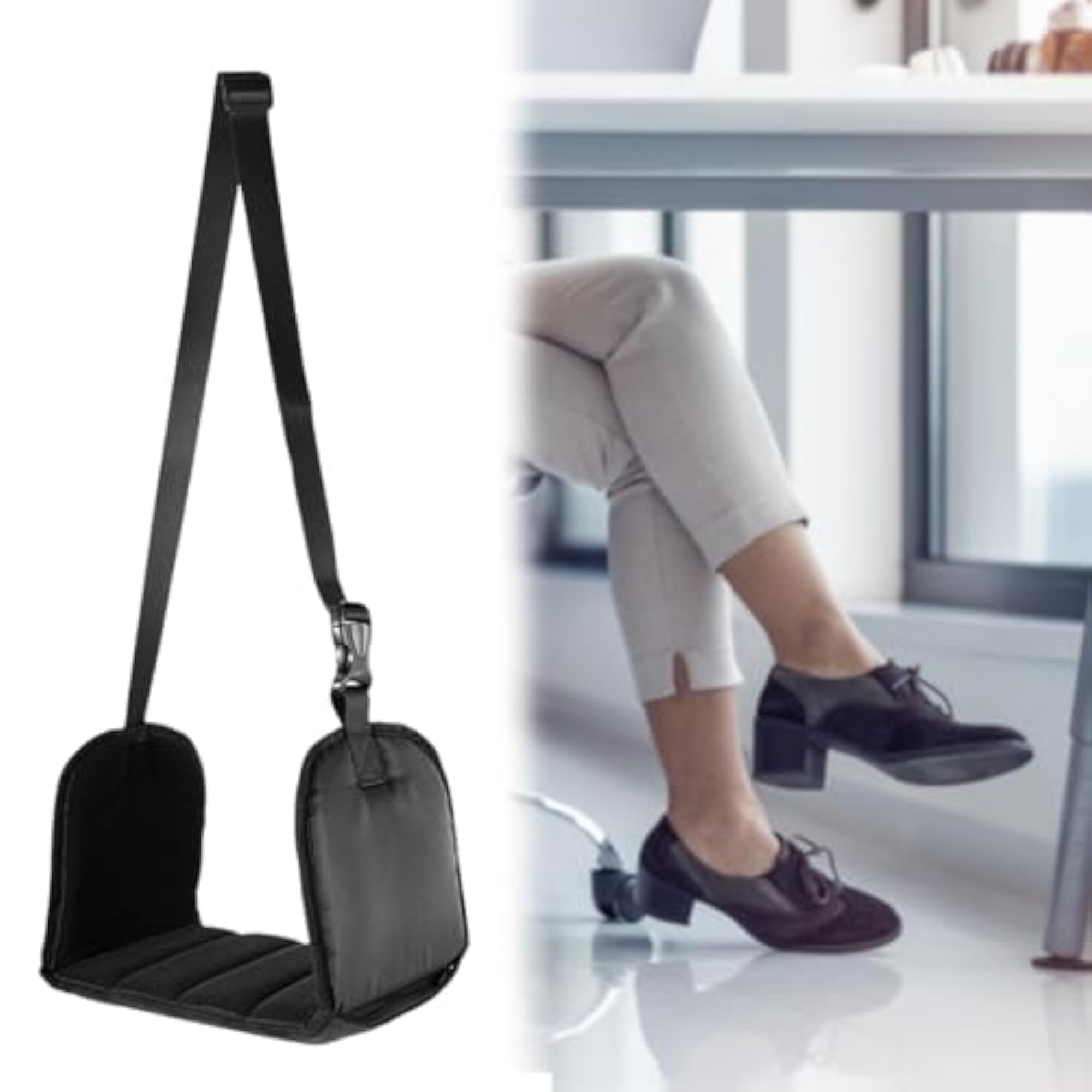 Portable Airplane Foot Hammock, 56x15cm