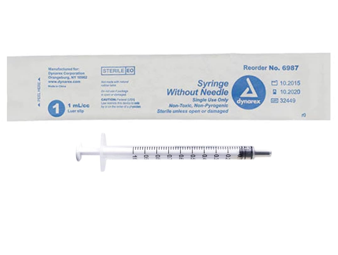 AmeriCan Goods 50/Pack Dental Plastic Syringes with Luer Lock Tip (No Needle) Oral Use Dental Steril Syringes Packed Individually (30cc-50bx)
