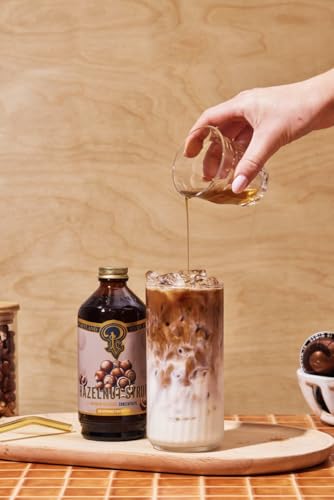 Image of Portland Syrups Hazelnut Syrup - Flavoring for Coffee, Lattes, Cold Brew, Macchiatos, Cocktails, Desserts - Ideal for Drinks & Adding a Hazelnut Touch to Any Beverage - 12 oz, 24 servings (Pack of 1)