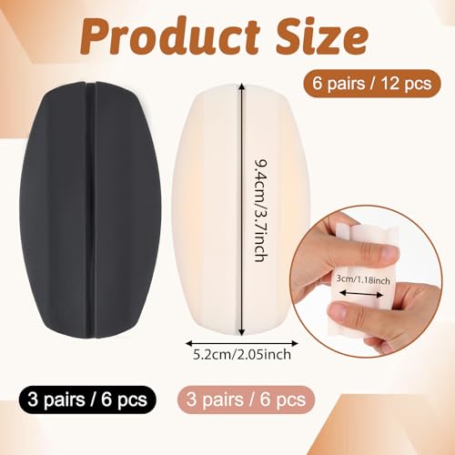 Silicone Bra Strap Cushions 6 Pair Bras Strap Holders Bra Straps Pads Non-Slip Bras Holders Soft Shoulder Protectors Pads for Women Minimize Discomfort Prevent shoulder straps slipping -2 Color - Thumbnail 2