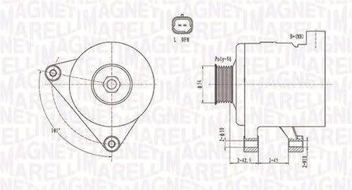 Magneti Marelli 063731498010 Alternatore Peugeot, Citro