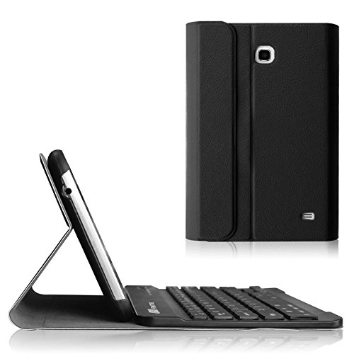 Fintie Blade X1 Samsung Galaxy Tab 4 8.0 Keyboard Case Cover - Smart Slim Shell Light Weight Stand Cover with Magnetically Detachable Wireless Bluetooth Keyboard, Black