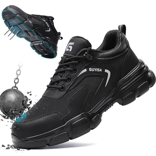 Image of Steel Toe Shoes for Men Lightweight Puncture Resistant Safety Footwear Work Shoes Men Safety Work Shoe Comfortable for Construction Warehouse Jobs