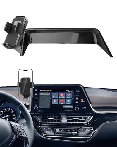 PZK Car Phone Mount for Toyota C-HR CHR 2019 2020 2021 2022 LE/XLE/Limited/Nightshade Accessories 8-inch Screen 360° Rotation Smart Phone Cradles Auto Lock Phone Holder Hands Free Not Affect Vent