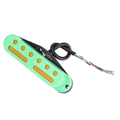 Guitar Pickup Guitar Single Coil Pickup Neck Middle Bridge Pickup Kit Pickup with Frame Guitar Parts Guitar Accessory Musical Instrument Accessory(Green)