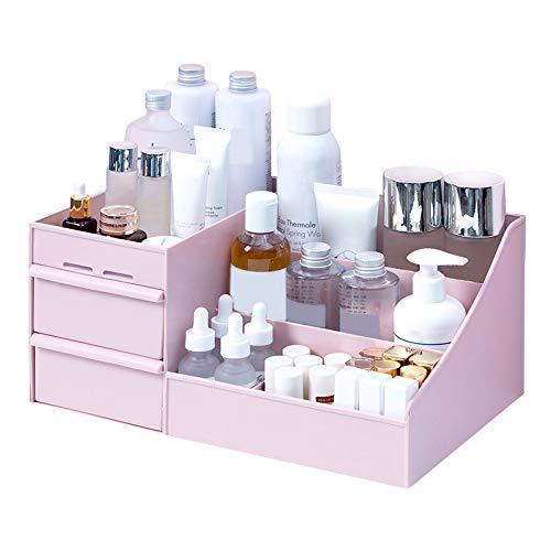 jtxqy Plastic Desktop Makeup Cosmetic Organizer Storage Box Jewelry Nail Polish Container with Drawers