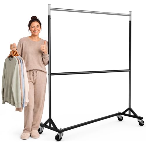 HOKEEPER Z Rack for Clothes Heavy Duty Clothing Racks 420LBS 70''H*42.7''W