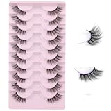10 Paare 3D Künstliche Wimpern,Halbe Wimpern Extensions,Enzelne Wimpern,Wimpern Extensions Set,Wimpernverlängerung,DIY Falsche Wimpern Natürlich (style2)